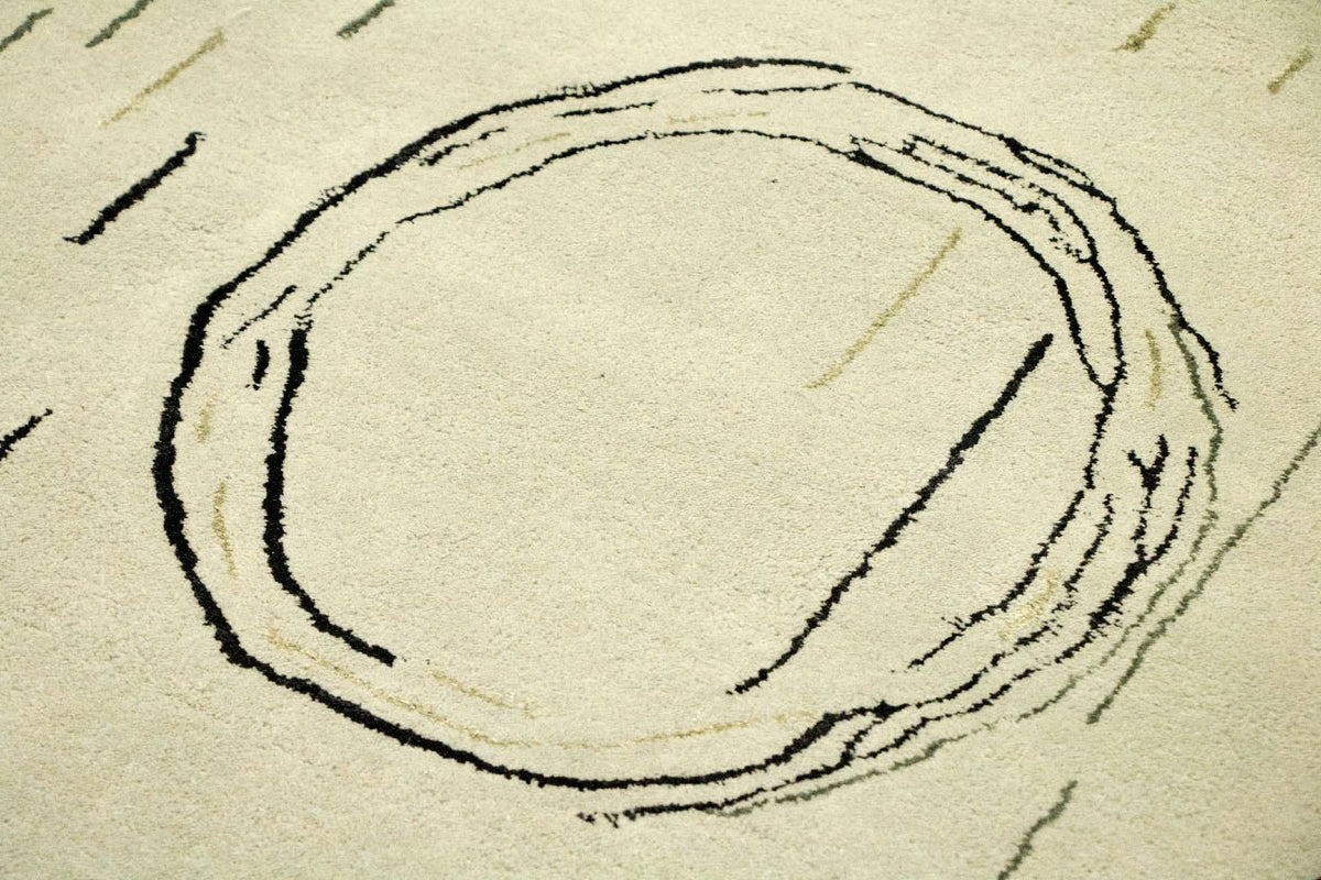 Designer tæppe - 245 x 153 cm - sølv