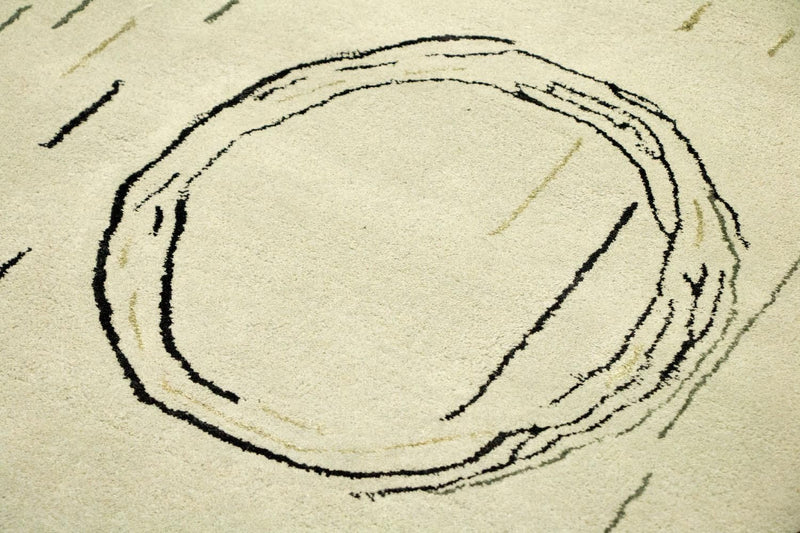 Designer tæppe - 245 x 153 cm - sølv