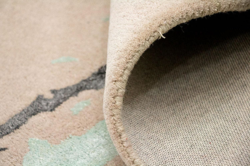 Designer tæppe - 179 x 121 cm - beige