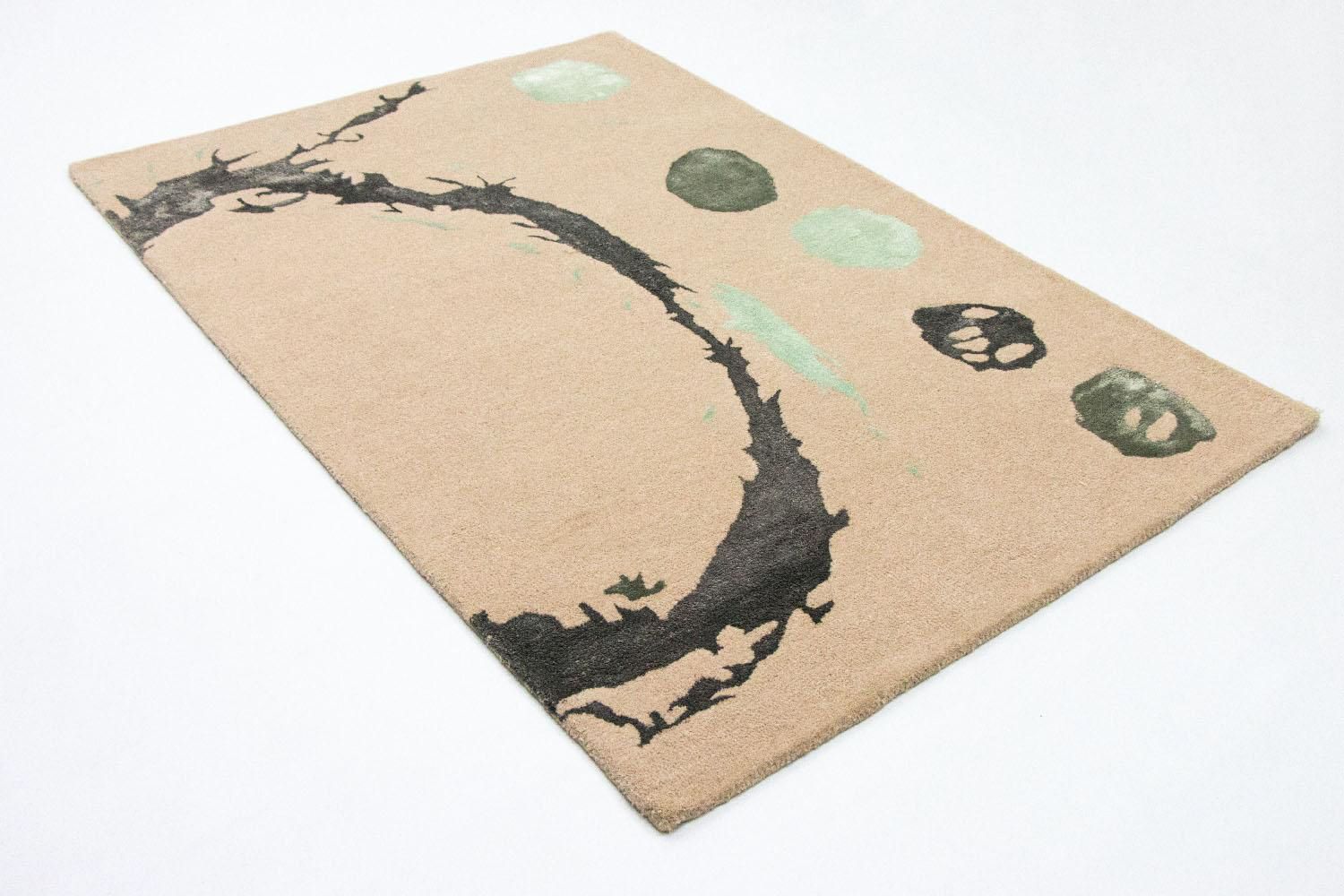 Designer tæppe - 179 x 121 cm - beige