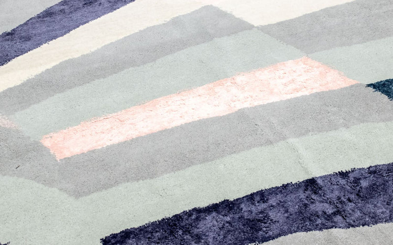 Designer tæppe - 299 x 240 cm - farvet
