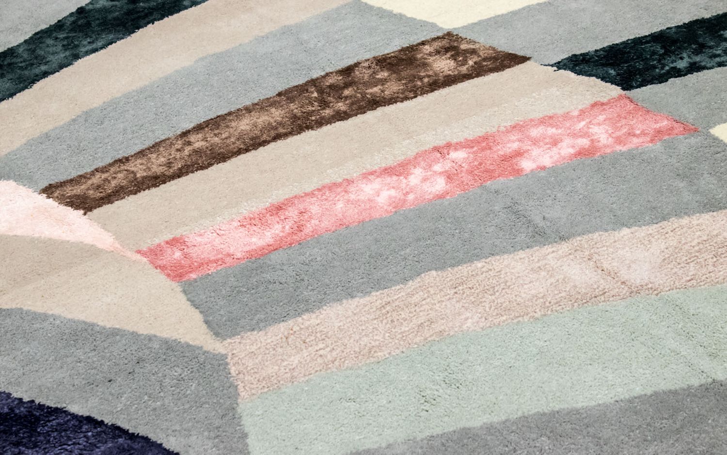 Designer tæppe - 300 x 250 cm - farvet