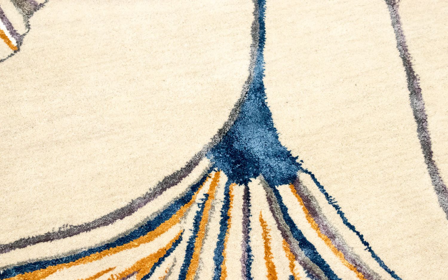 Designer tæppe - 243 x 152 cm - beige