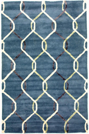 Designer tæppe - 240 x 153 cm - blå