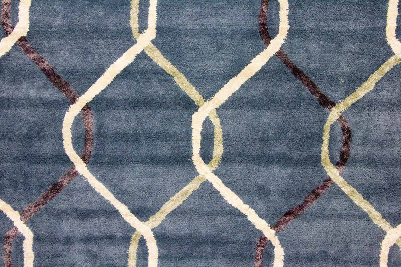 Designer tæppe - 240 x 153 cm - blå
