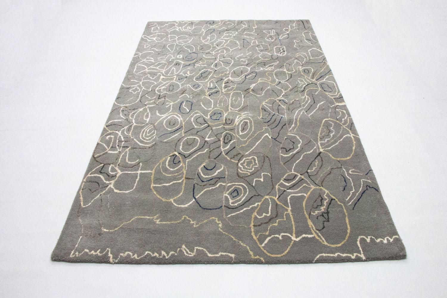 Designer tæppe - 243 x 155 cm - sølv