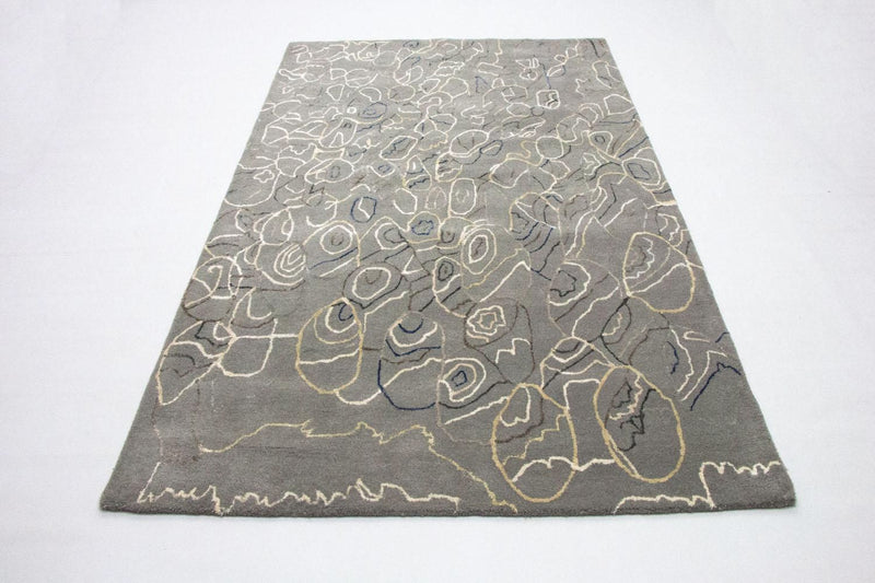 Designer tæppe - 243 x 155 cm - sølv