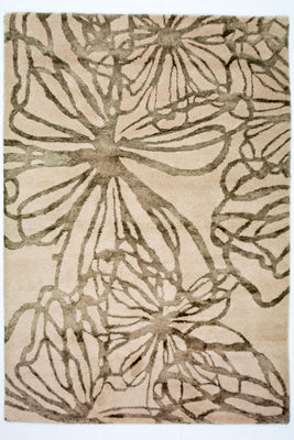 Designer tæppe - 196 x 135 cm - beige