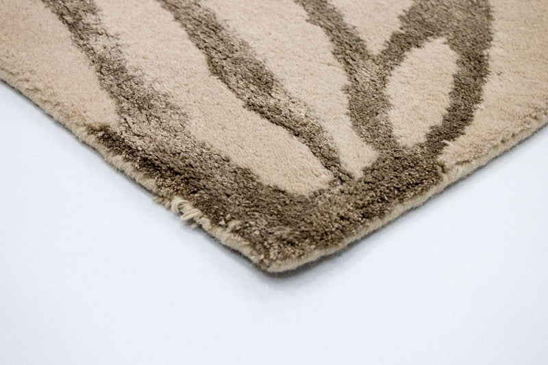 Designer tæppe - 196 x 135 cm - beige