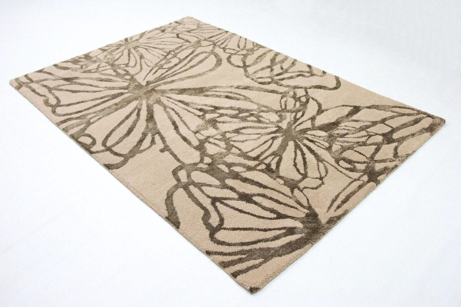 Designer tæppe - 196 x 135 cm - beige