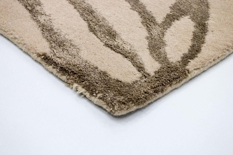 Designer tæppe - 196 x 135 cm - beige