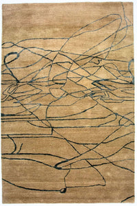 Designer tæppe - 243 x 152 cm - beige