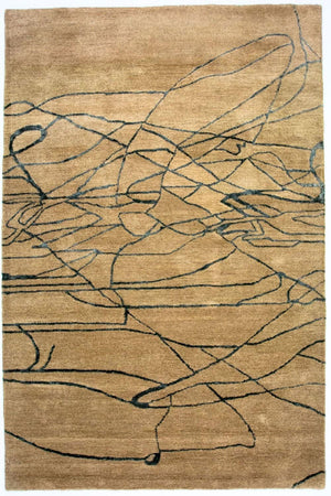 Designer tæppe - 243 x 152 cm - beige