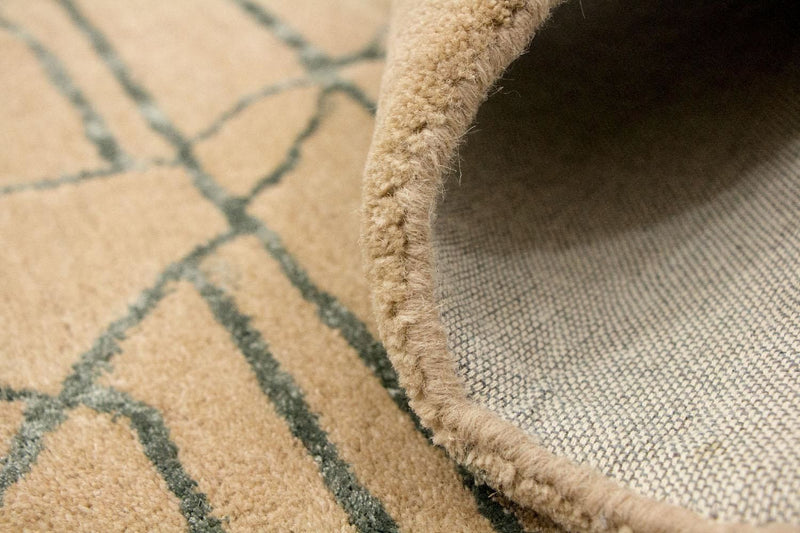 Designer tæppe - 243 x 152 cm - beige