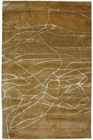 Designer tæppe - 243 x 150 cm - brun
