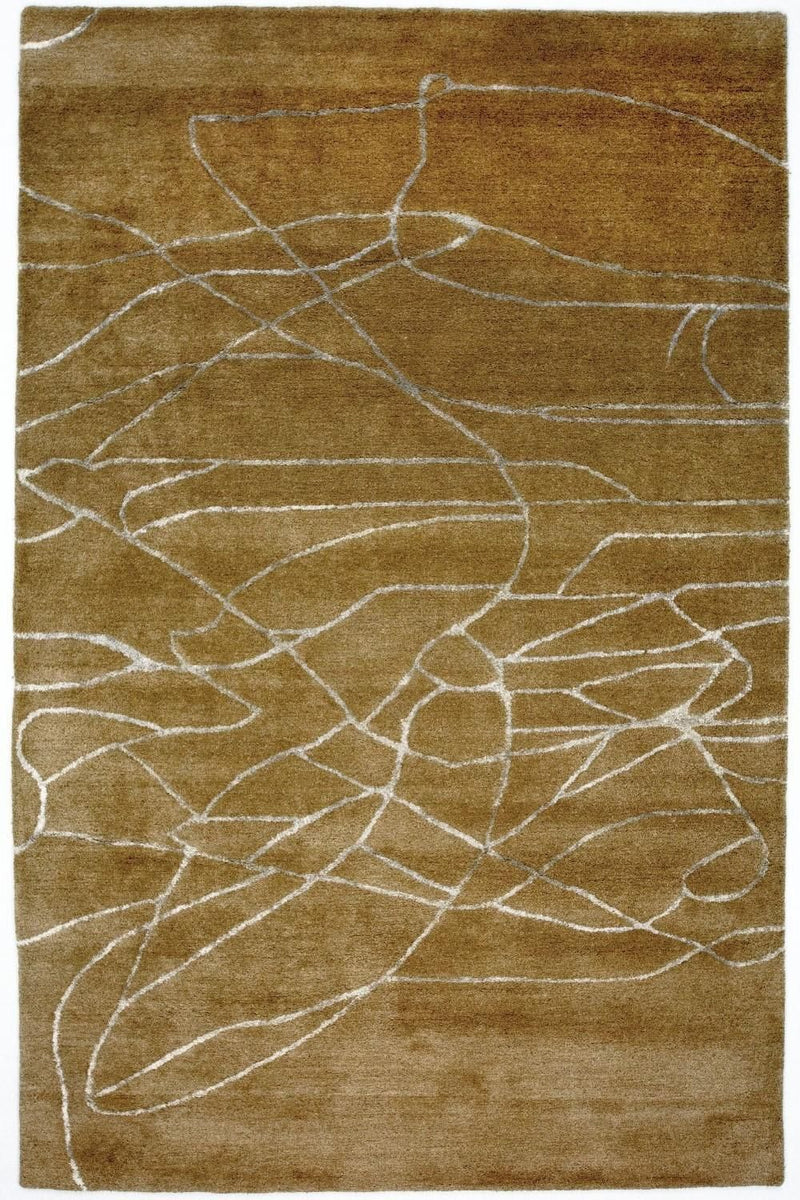 Designer tæppe - 243 x 150 cm - brun