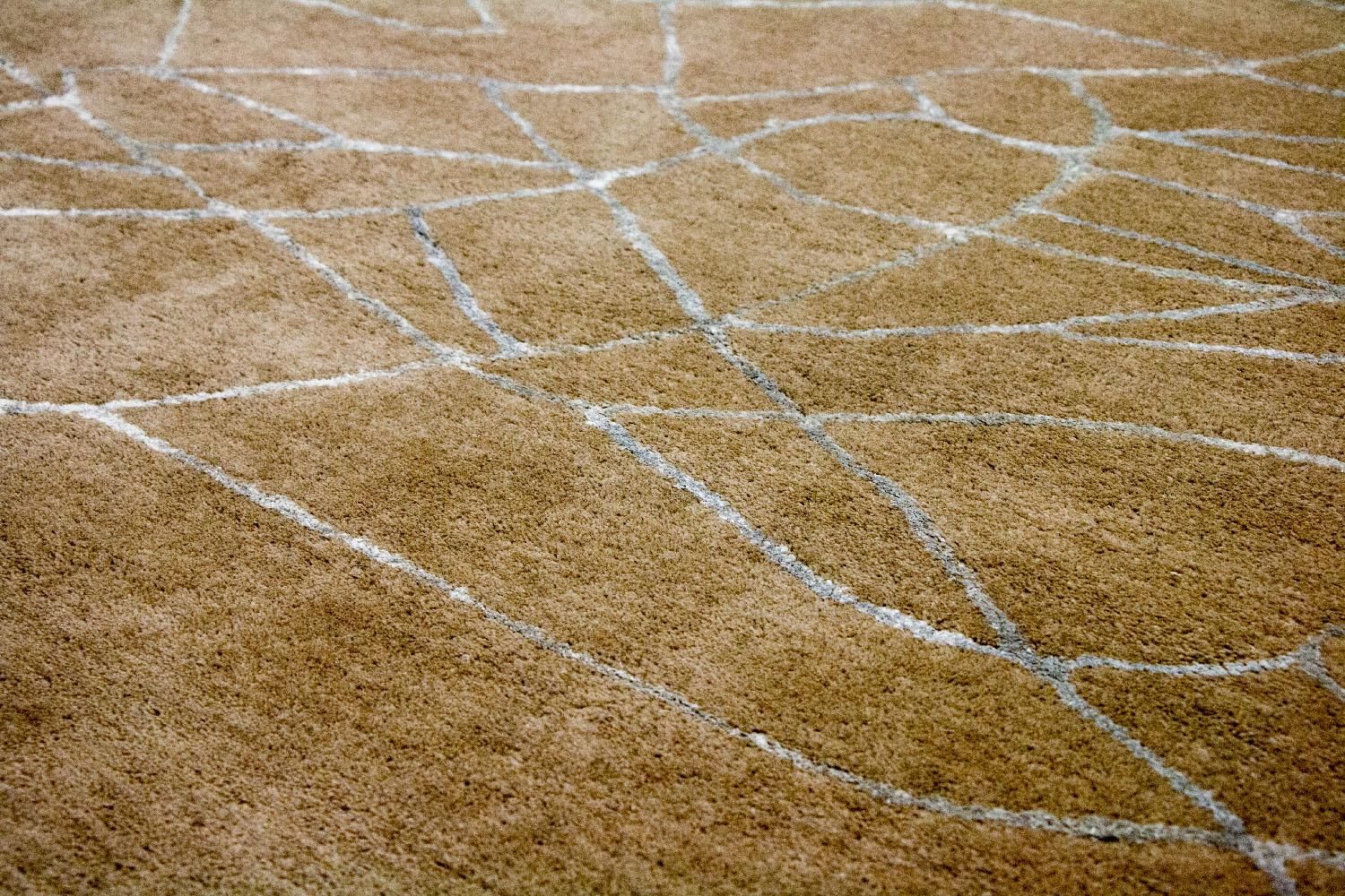 Designer tæppe - 243 x 150 cm - brun