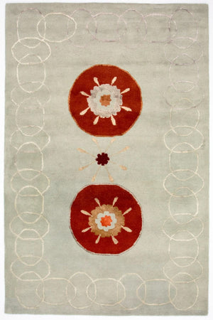 Designer tæppe - 239 x 150 cm - sølv