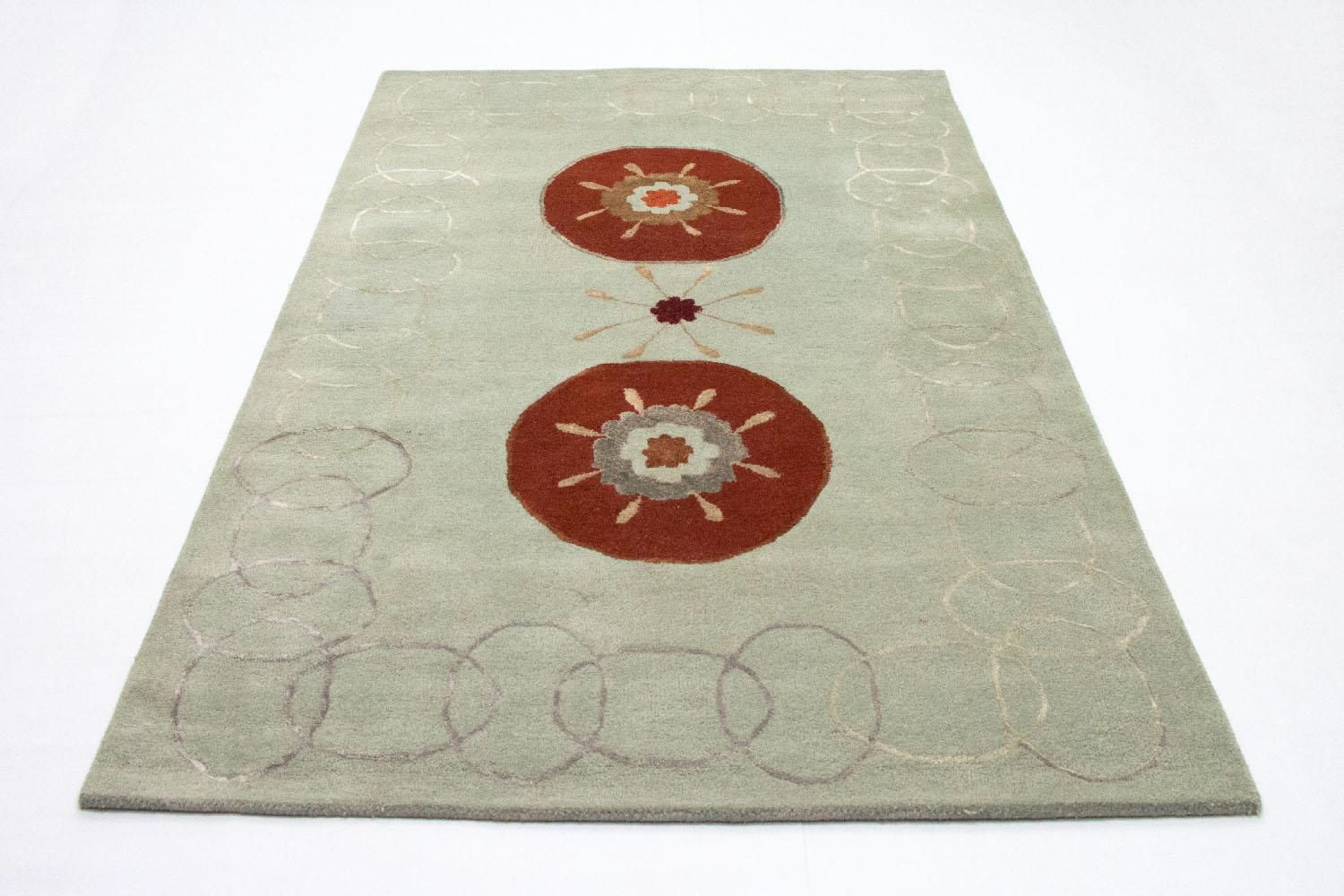 Designer tæppe - 239 x 150 cm - sølv