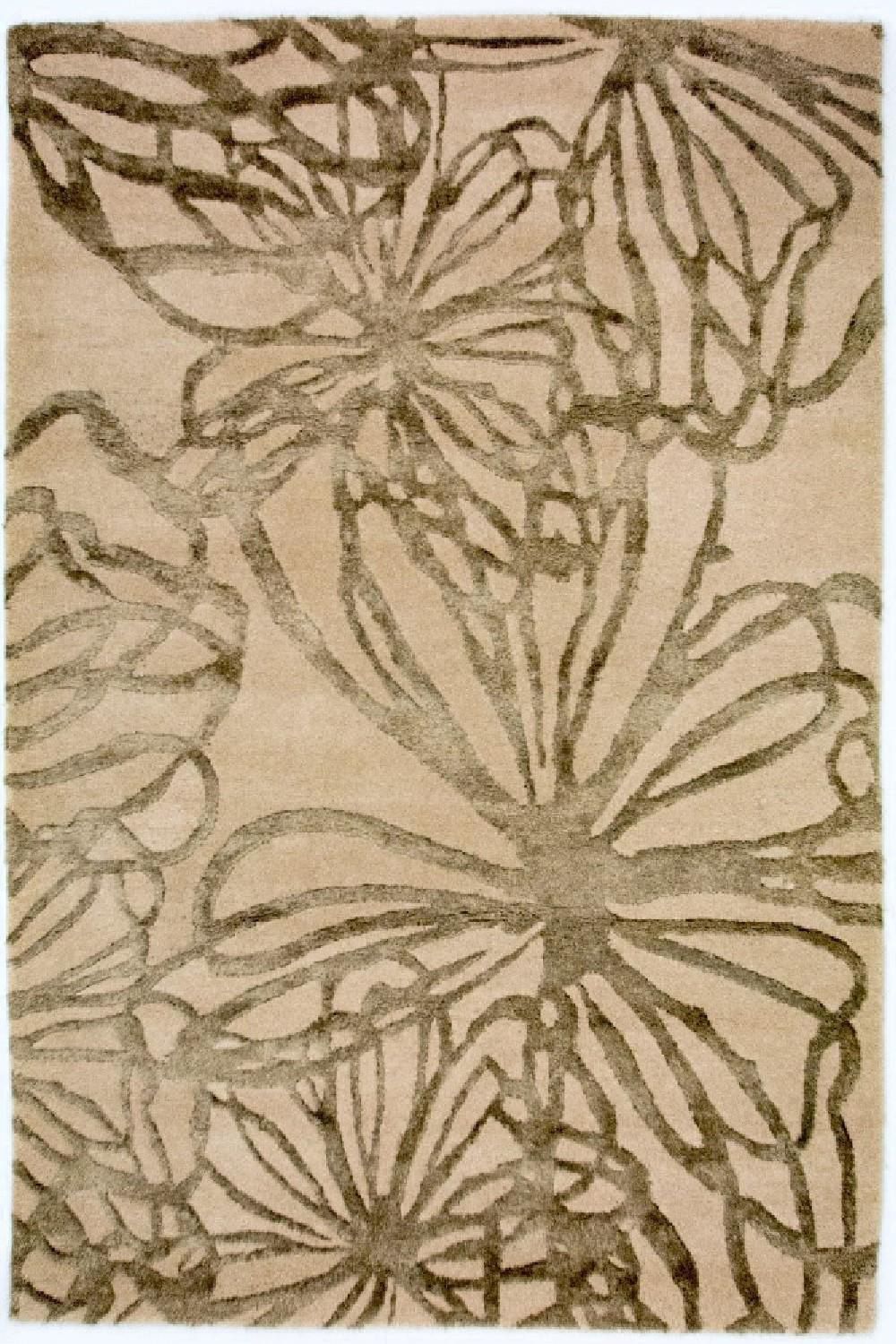 Designer tæppe - 193 x 134 cm - beige