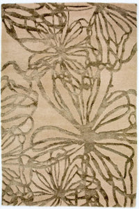 Designer tæppe - 193 x 134 cm - beige