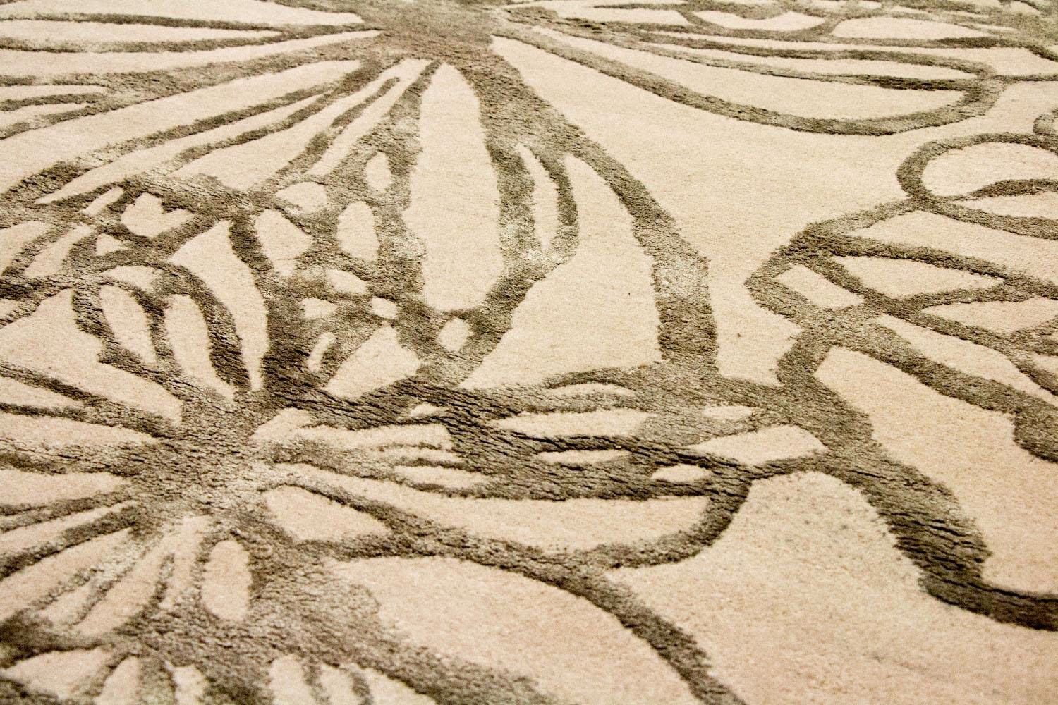 Designer tæppe - 193 x 134 cm - beige