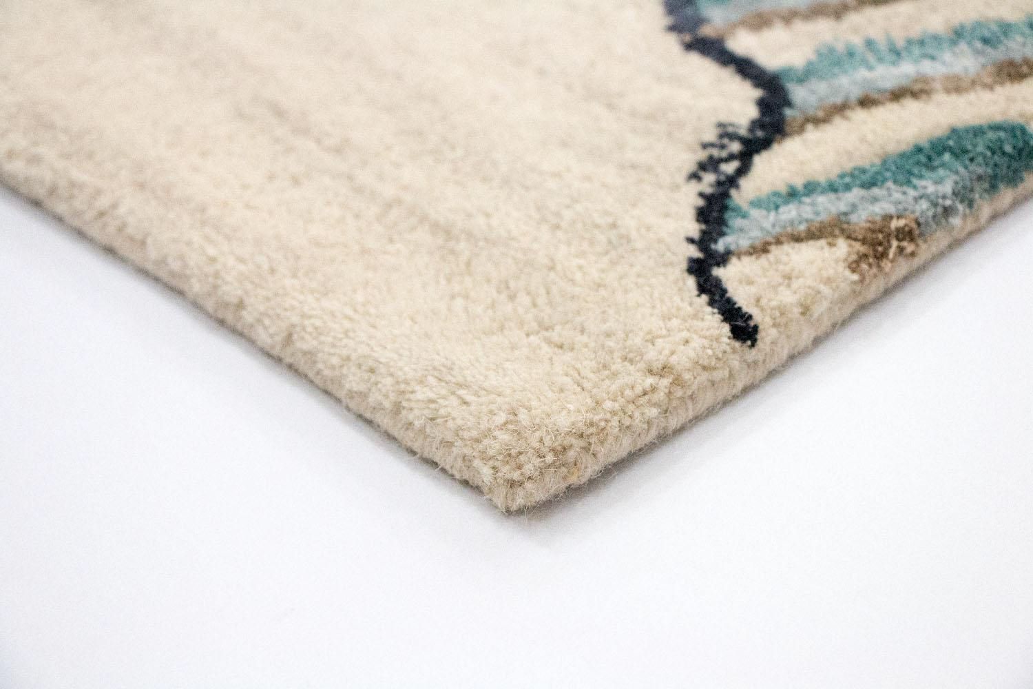 Designer tæppe - 243 x 153 cm - beige