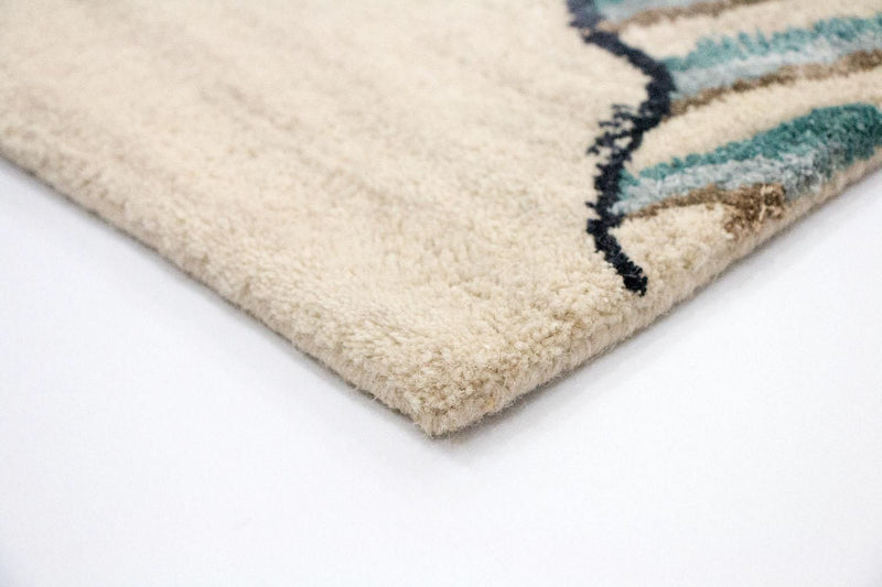 Designer tæppe - 243 x 153 cm - beige