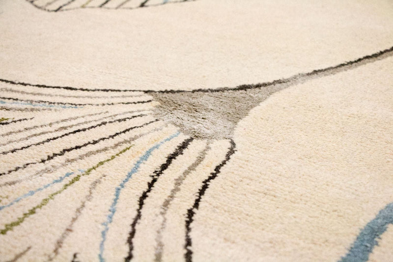 Designer tæppe - 243 x 151 cm - beige