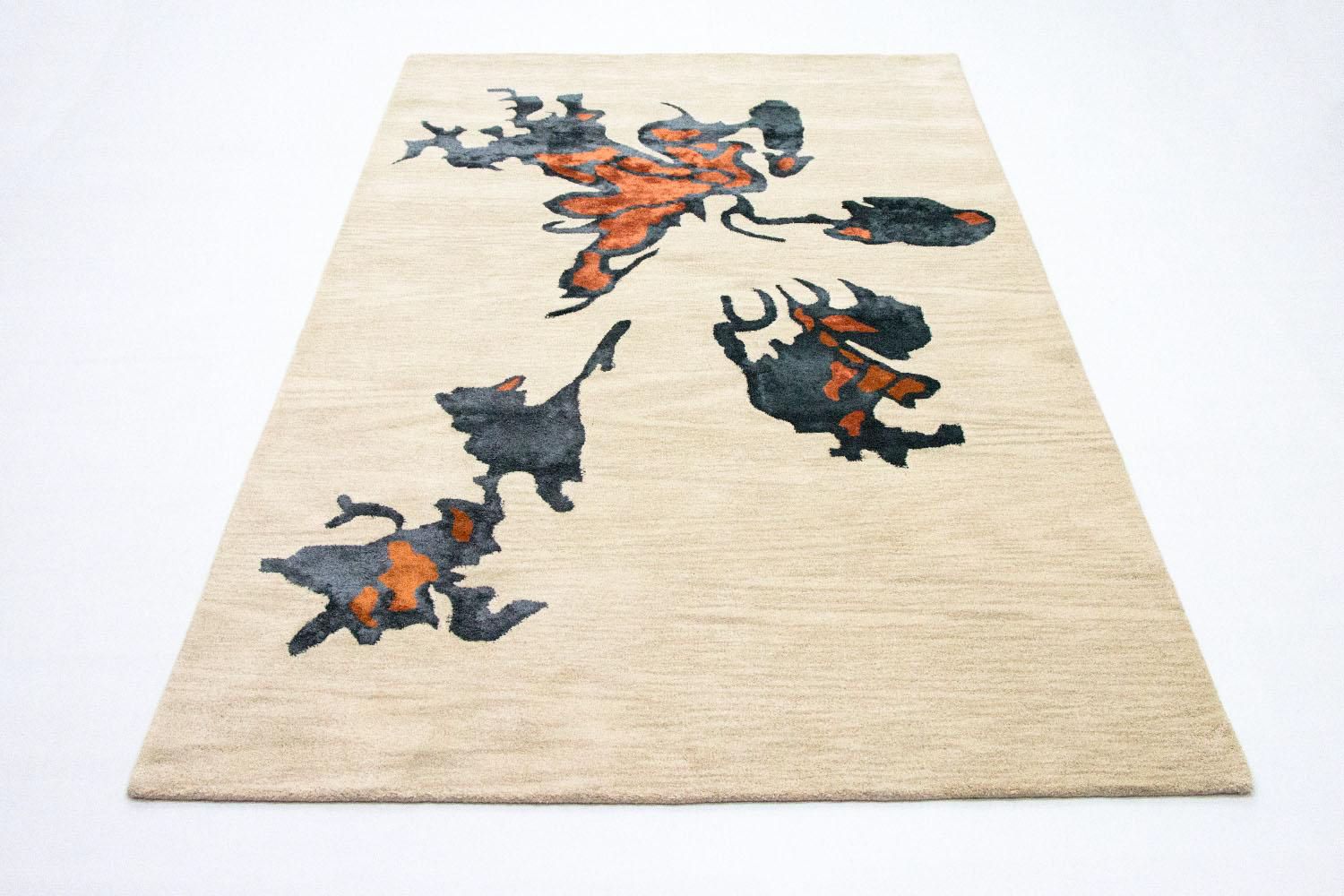 Designer tæppe - 242 x 153 cm - beige