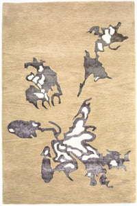 Designer tæppe - 241 x 154 cm - beige