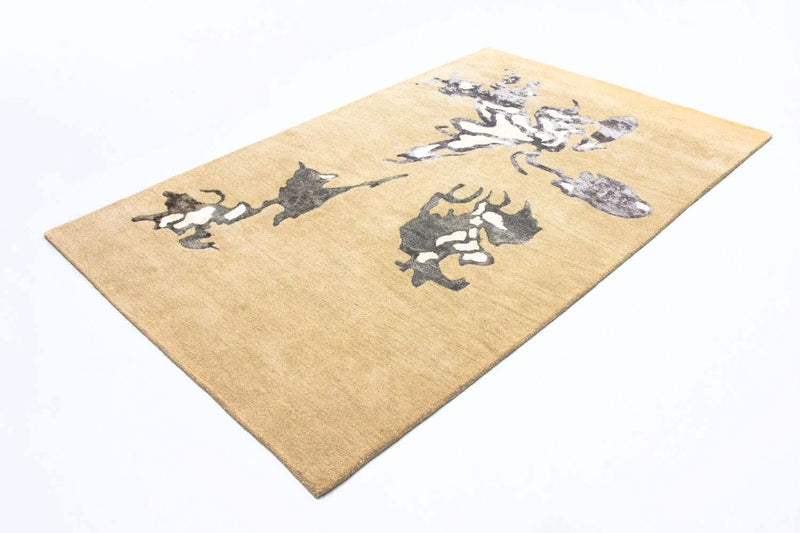 Designer tæppe - 241 x 154 cm - beige