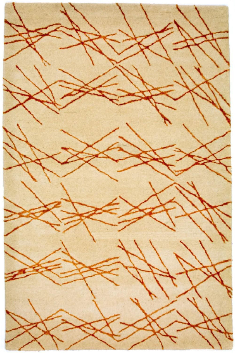 Designer tæppe - 199 x 137 cm - beige