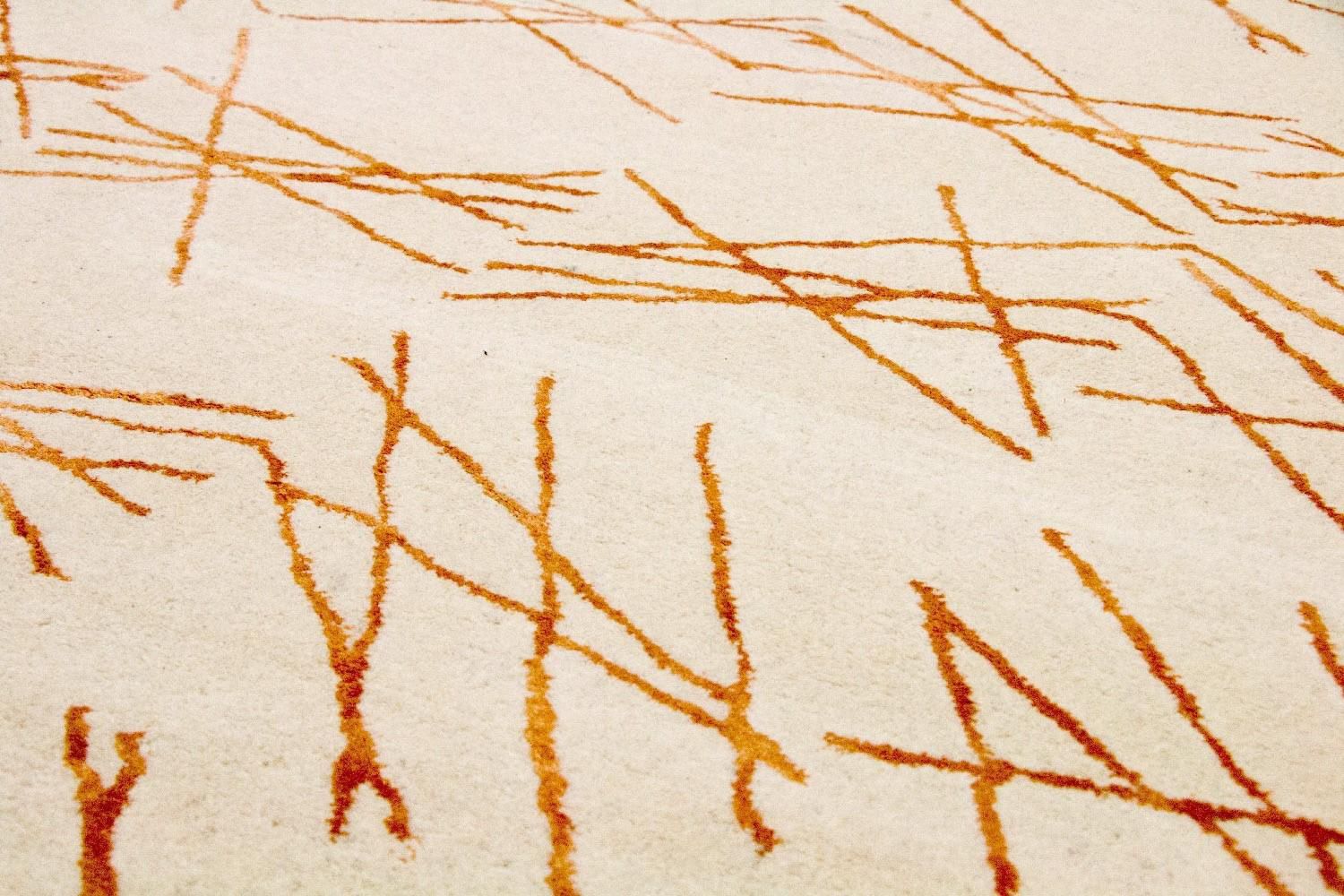 Designer tæppe - 199 x 137 cm - beige