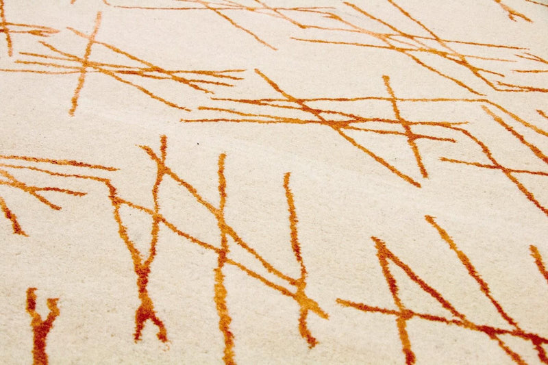 Designer tæppe - 199 x 137 cm - beige