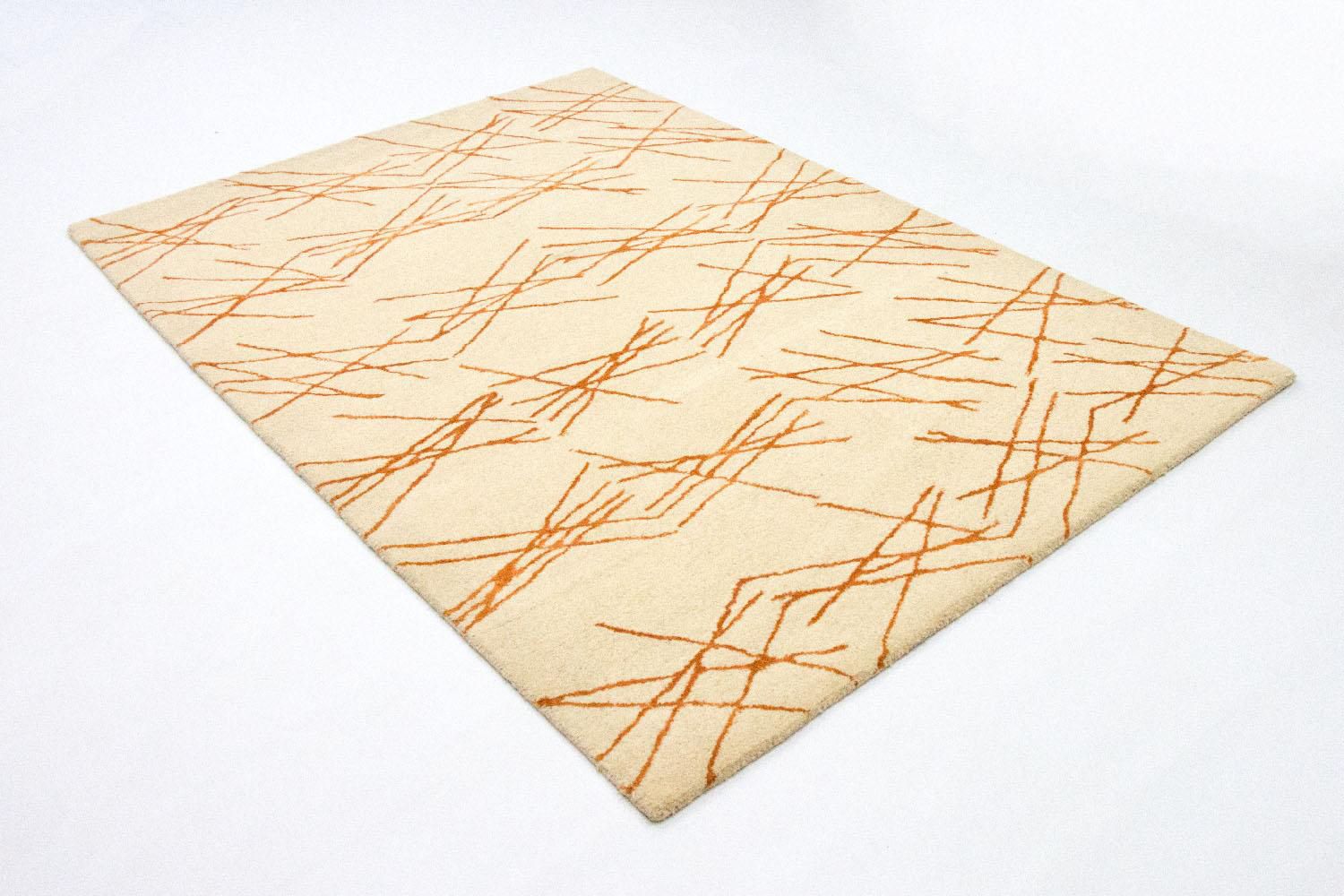 Designer tæppe - 199 x 137 cm - beige