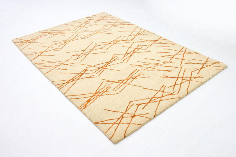 Designer tæppe - 199 x 137 cm - beige
