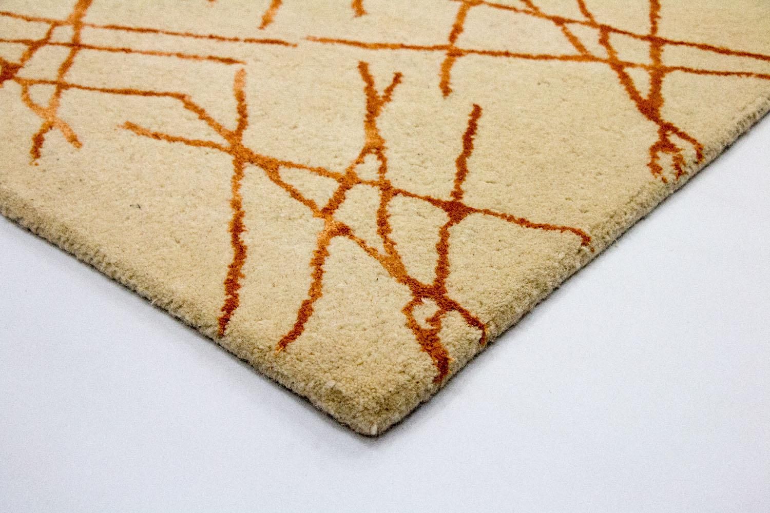 Designer tæppe - 199 x 137 cm - beige