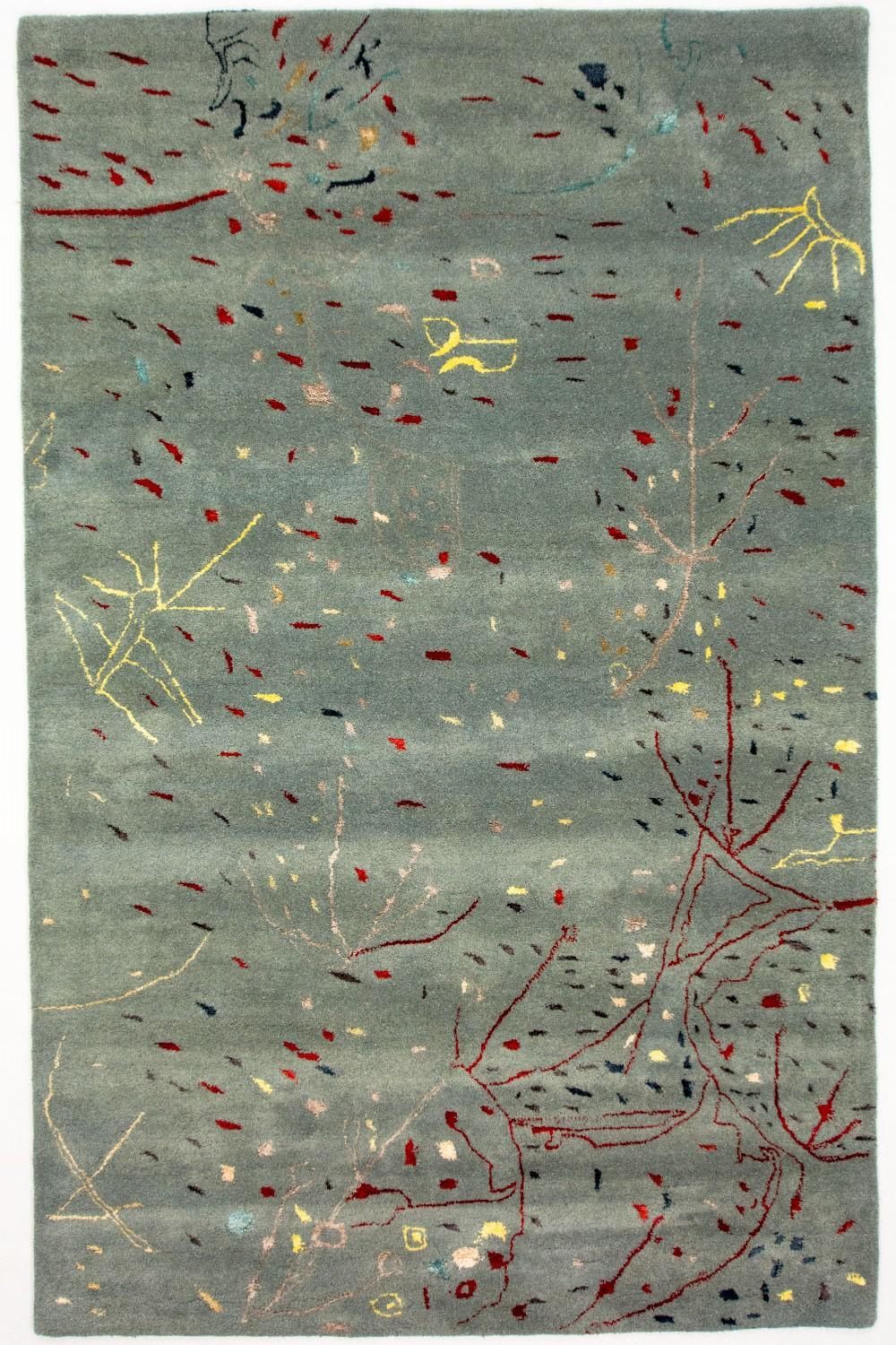 Designer tæppe - 243 x 156 cm - lyseblå