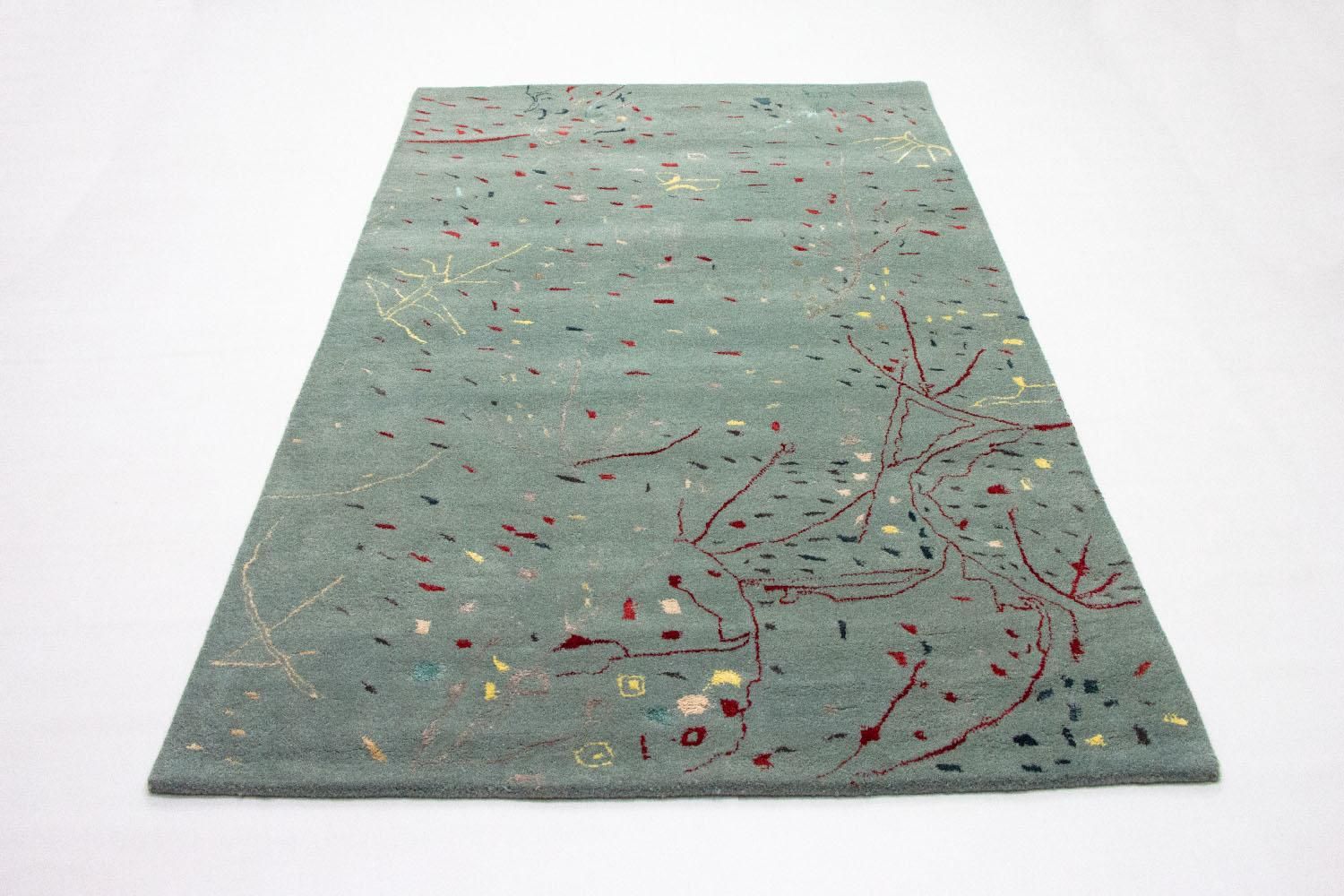 Designer tæppe - 243 x 156 cm - lyseblå