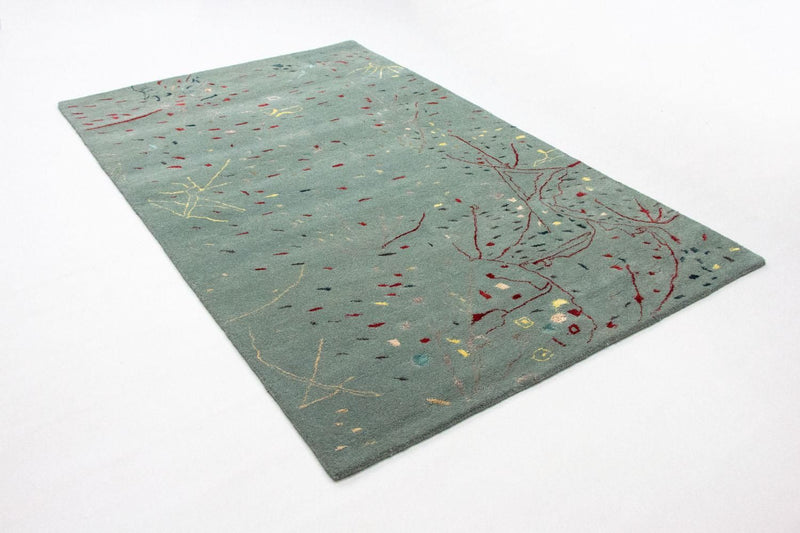 Designer tæppe - 243 x 156 cm - lyseblå