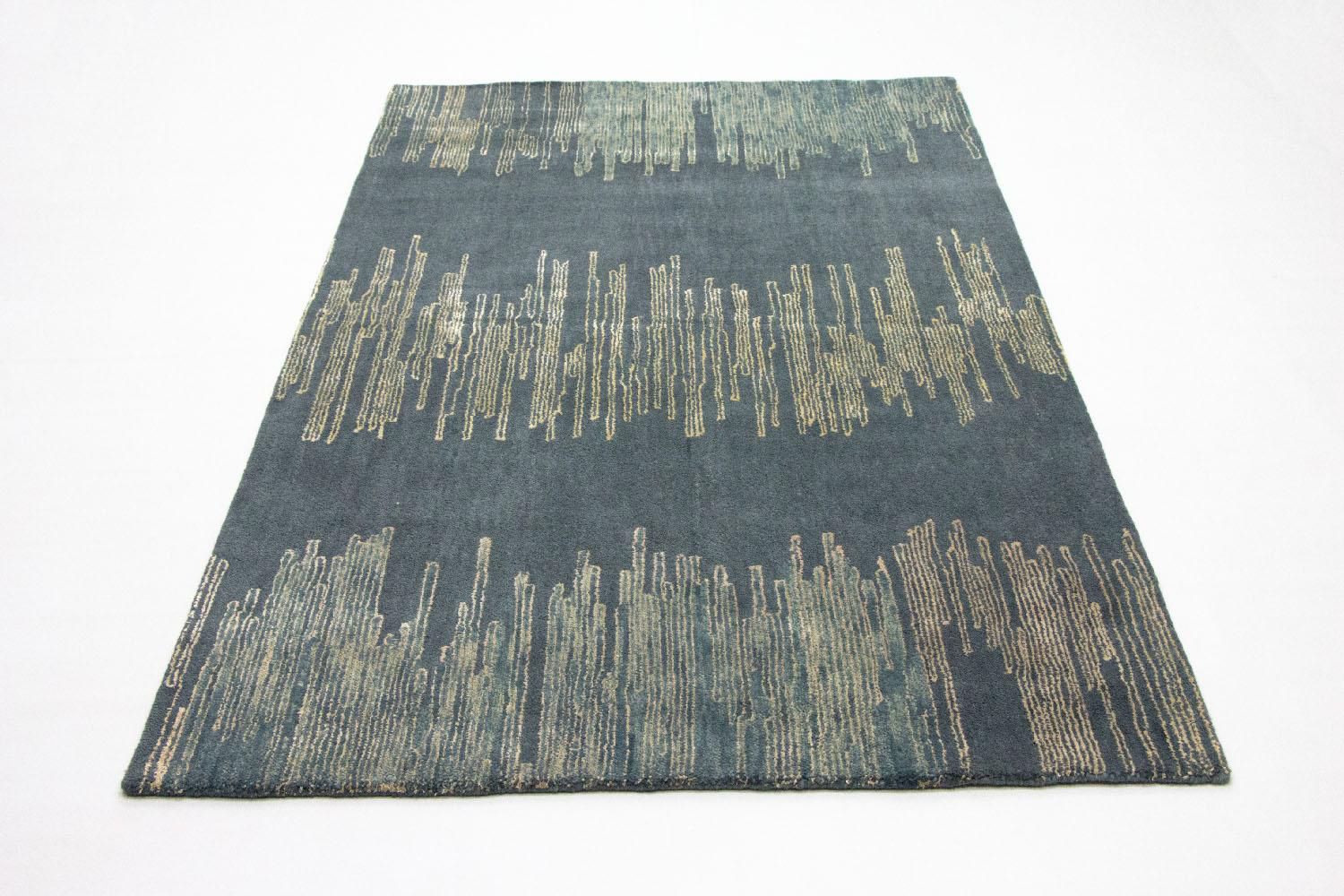 Designer tæppe - 246 x 154 cm - blå