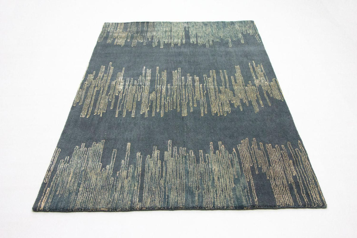 Designer tæppe - 246 x 154 cm - blå