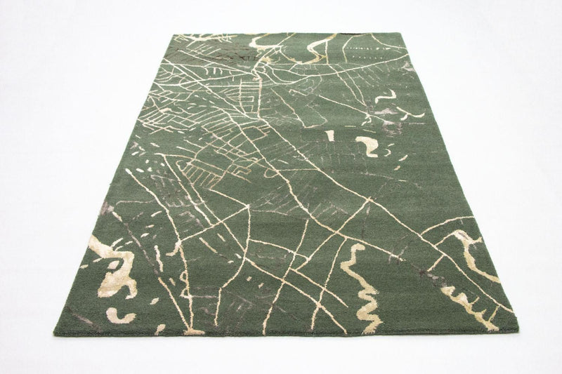 Designer tæppe - 243 x 154 cm - grøn