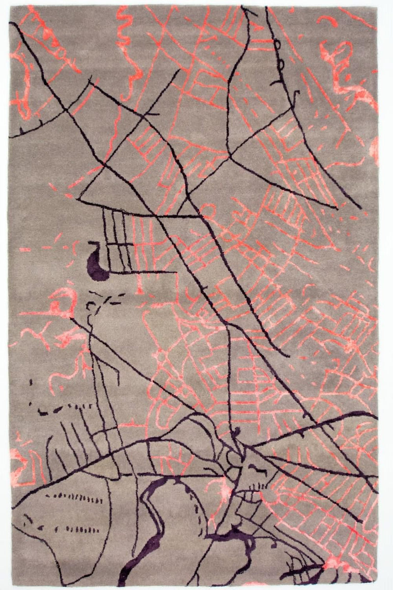 Designer tæppe - 241 x 151 cm - flerfarvet