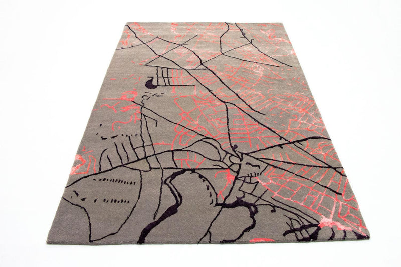 Designer tæppe - 241 x 151 cm - flerfarvet