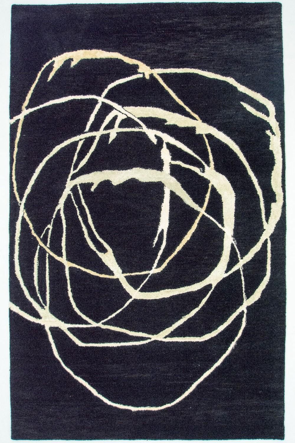 Designer tæppe - 245 x 153 cm - blå