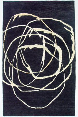 Designer tæppe - 245 x 153 cm - blå