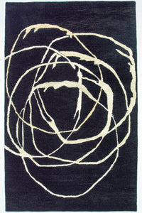 Designer tæppe - 245 x 153 cm - blå