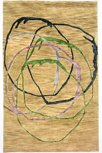 Designer tæppe - 243 x 152 cm - flerfarvet